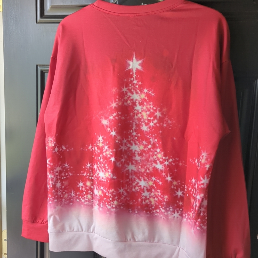 NWOT Women's Christmas/Winter Sweatshirt Snowflakes Snowman Size L - Picture 4 of 11